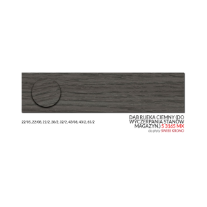 Obrzeże meblowe PCV 22mm /2mm Dąb rijeka ciemny 3165 MX Schilsner