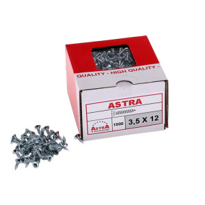 Wkręty uniwersalne ASTRA 3,5x12 - 1000 sztuk