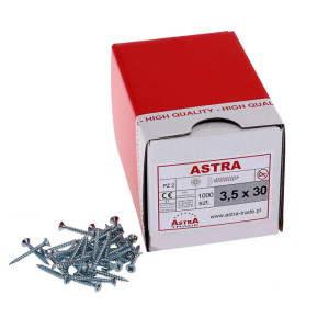 Wkręty uniwersalne ASTRA 3,5x30 - 1000 sztuk
