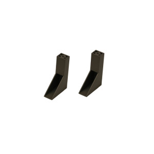 Uchwyt rozeta górna do drążka Royal szara - 2 sztuki