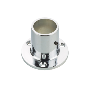 Rozeta fi25 do rury (drążka) długi kołnierz chrom