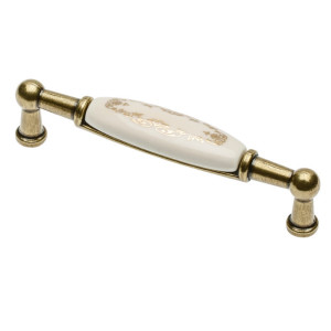 Uchwyt meblowy GTV 0728B 96 mm ornament antyczny mosiądz