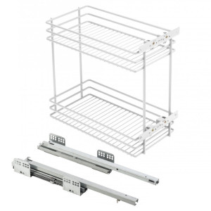 Kosz cargo boczny GTV MOVIX 250 mm 2P biały - KO-250M-BO-10