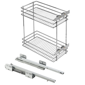 Kosz cargo boczny GTV MOVIX 250 mm 2P chrom - KO-250M-BO-01