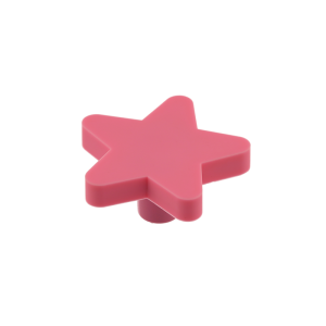 Uchwyt meblowy gumowy Star różowy