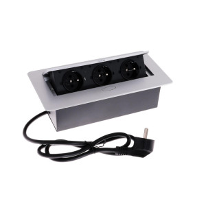 Port Kombi Box 3 gniazda przewód 1,5m aluminium