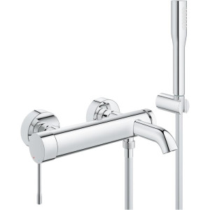 Grohe Essence New - jednouchwytowa bateria wannowa z zestawem punktowym Chrom 33628001