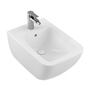 Bidet podwieszany Villeroy &amp; Boch Venticello 37x56 cm z przelewem, biały Weiss Alpin 44110001
