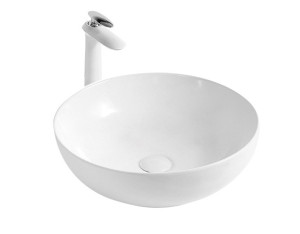 Umywalka nablatowa Ø43 cm Bevisa Lusana Slim biała 2150214213