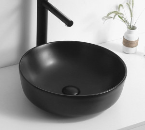 Umywalka nablatowa Ø42 m Bevisa Lusana Black czarna 2150214214BM