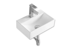 Umywalka wisząca/nablatowa 37x25,5 cm Bevisa Tirano biała 2750223726