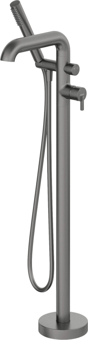 Bateria wannowa wolnostojąca z zestawem prysznicowym Deante Silia titanium BQS_D17M