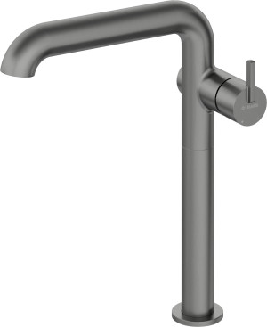 Bateria umywalkowa wysoka z prostokątną wylewką Deante Silia titanium BQS_D24K