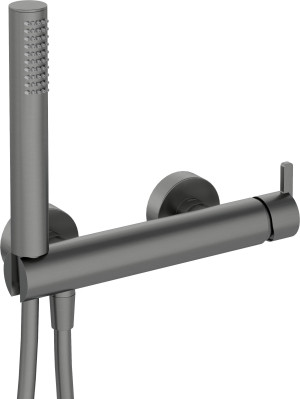 Bateria prysznicowa z zestawem prysznicowym Deante Silia titanium BQS_D41M