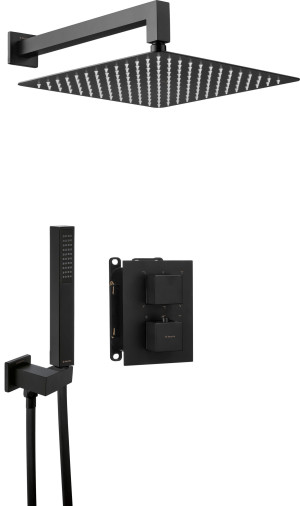 Deante Box Komplet z boxem podtynkowym termostatycznym kwadratowy Nero BXYZNEAT