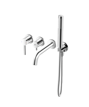 Bateria wannowa 4-otworowa podtynkowa z boxem i zestawem prysznicowym Emporia Fly chrom 03032CHR