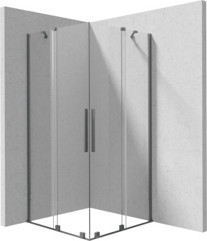 Kabina prysznicowa 90x90 cm Deante Kerria Plus titanium KPNDP09P09