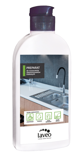 Preparat do czyszczenia zlewozmywaków stalowych 250 ml Laveo OKT_040T