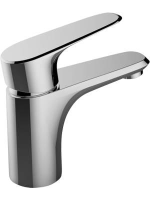 Bateria umywalkowa stojąca z korkiem Laveo Rondo chrom BLX_022D