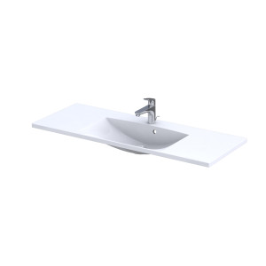 Umywalka meblowa Oristo Amelia konglomerat pojedyncza biała 120 cm UME-AM-120-92-C