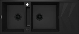 Zlewozmywak granitowy magnetyczny 2-komorowy z ociekaczem Deante Magnetic ZRM_N213