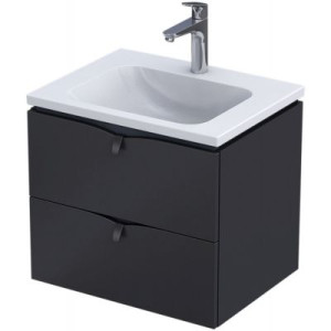 Szafka podumywalkowa wisząca Oristo Siena 60 cm czarny mat OR45-SD2S-60-8