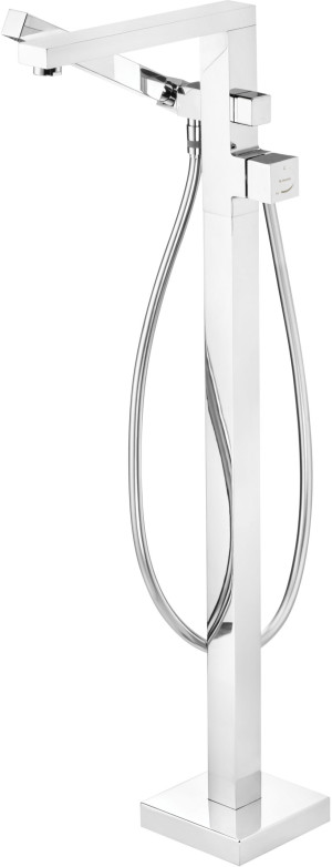 Bateria wannowa wolnostojąca z zestawem prysznicowym Deante chrom Blur BQL_017M