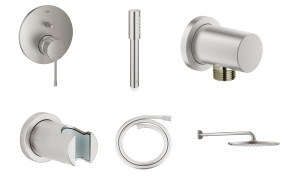Zestaw prysznicowy podtynkowy 6w1 Grohe Essence stal szczotkowana