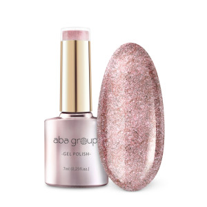 Aba Group Lakier hybrydowy do paznokci Różowy Brokat 742 Pink Blink - 7 ml