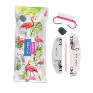 BEZPEČNÝ BALÍČEK SADA 14 – na pedikúru Aba Group 100/180 (mini pilník + mini leštička + čepička '80 R13 + pomerančové dřívko + Mini štěteček ) #ALLYOUNEED
