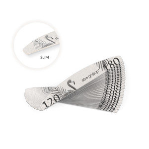 Aba Group Pilník na nehty PŮLMĚSÍC 120/180 SLIM – FLAMING, 25