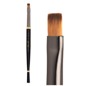Aba Group Štětec na gel ONYX Nail Art Gel Brush - 6, černý