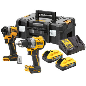 DEWALT DCK2051E2T - Zestaw combo zakrętarka udarowa 1/4" DCF850 + wiertarko-wkrętarka DCD800