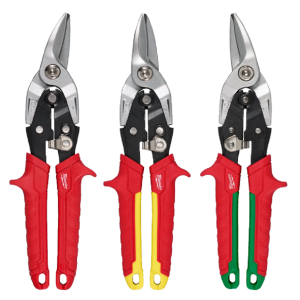 Milwaukee 3 pc Aviation Snip Set - Zestaw nożyc do blachy - 3 szt