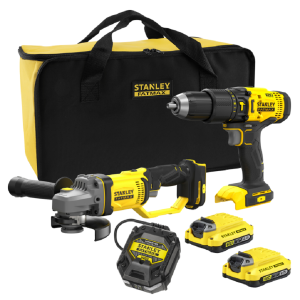 Stanley SFMCK471D2S - Zestaw combo - wiertarko-wkrętarka SFMCD700 + szlifierka kątowa SFMCG400