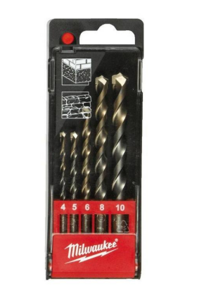 Milwaukee 4932480157 - Zestaw wierteł udarowych do betonu 4 - 10 mm (5 szt.)
