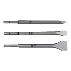 MILWAUKEE 4932430001 - Zestaw dłut SDS-Plus (wąskie, szerokie, szpicak), 250 mm (3 szt.)