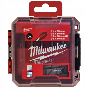 MILWAUKEE 4932479948 - Zestaw wierteł do szkła i ceramiki, 4 - 8 mm (5 szt.)