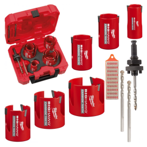 Milwaukee BIG HAWG Multi Material - Zestaw otwornic z węglikiem wolframu - 10 elementów 4932464939