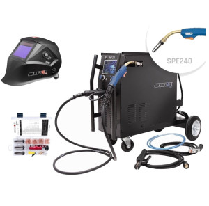 Spartus EasyMIG 275 - Spawarka inwertorowa - migomat z synergią + przyłbica 201X + MIG BOX