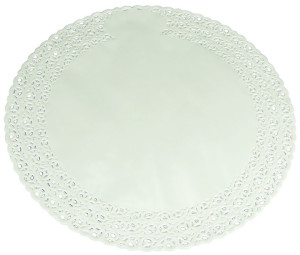Serwetka porcelanowa okrągła biała podkładka pod ciasto tort 20 cm 10 szt