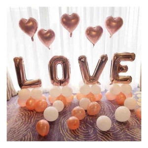 Napis balonowy love miłość zestaw balonów rose gold walentynki panieński balon NAPIS BALONOWY LOVE MIŁOŚĆ ZESTAW BALONÓW ROSE GOLD WALENTYNKI PANIEŃSKI BALON