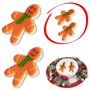 Figurka świąteczna na tort pan ciastek dekoracje cukrowe święta pierniki 2szt Figurka świąteczna na tort pan ciastek dekoracje cukrowe święta pierniki 2szt
