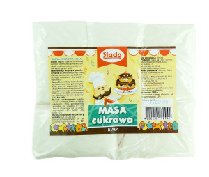 Masa cukrowa lukier plastyczny do dekoracji tortu ciast urodziny kolor biały zestaw 10 sztuk po 100g