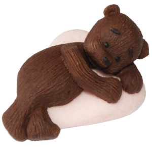 Figurka na tort miś dekoracje urodziny chrzest baby shower różowy brązowy FIGURKA NA TORT MIŚ DEKORACJE URODZINY CHRZEST BABY SHOWER RÓŻOWY BRĄZOWY