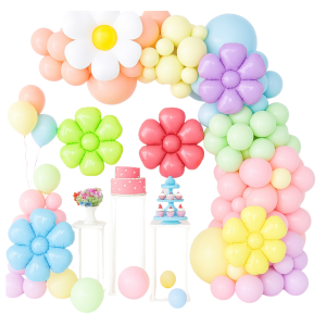 Balony na urodziny girlanda dekoracja zestaw pestelowy kwiatek stokrotka BALONY NA URODZINY GIRLANDA DEKORACJA ZESTAW PASTELOWY KWIATEK STOKROTKA