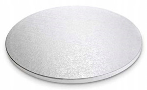 Podkład pod tort 40 cm gruby srebrny podkładka pod tort trwały sztywny duży