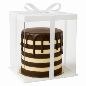 Opakowanie pudełko karton na tort z wstążką ciasto chrzest wesele 30x30x30cm 1szt Opakowanie pudełko karton na tort z wstążką ciasto chrzest wesele 30x30x30cm 1szt