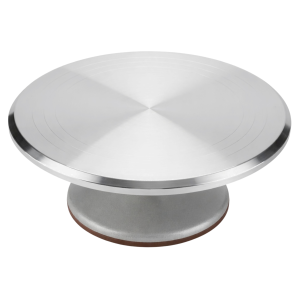 Patera obrotowa dekorator do tortu ciasta aluminiowa 35 cm dekoracje urodzinowe stabilna ciężka