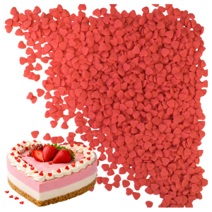 Posypka cukrowa na tort serce serduszka na walentynki czerwone 8mm 1kg